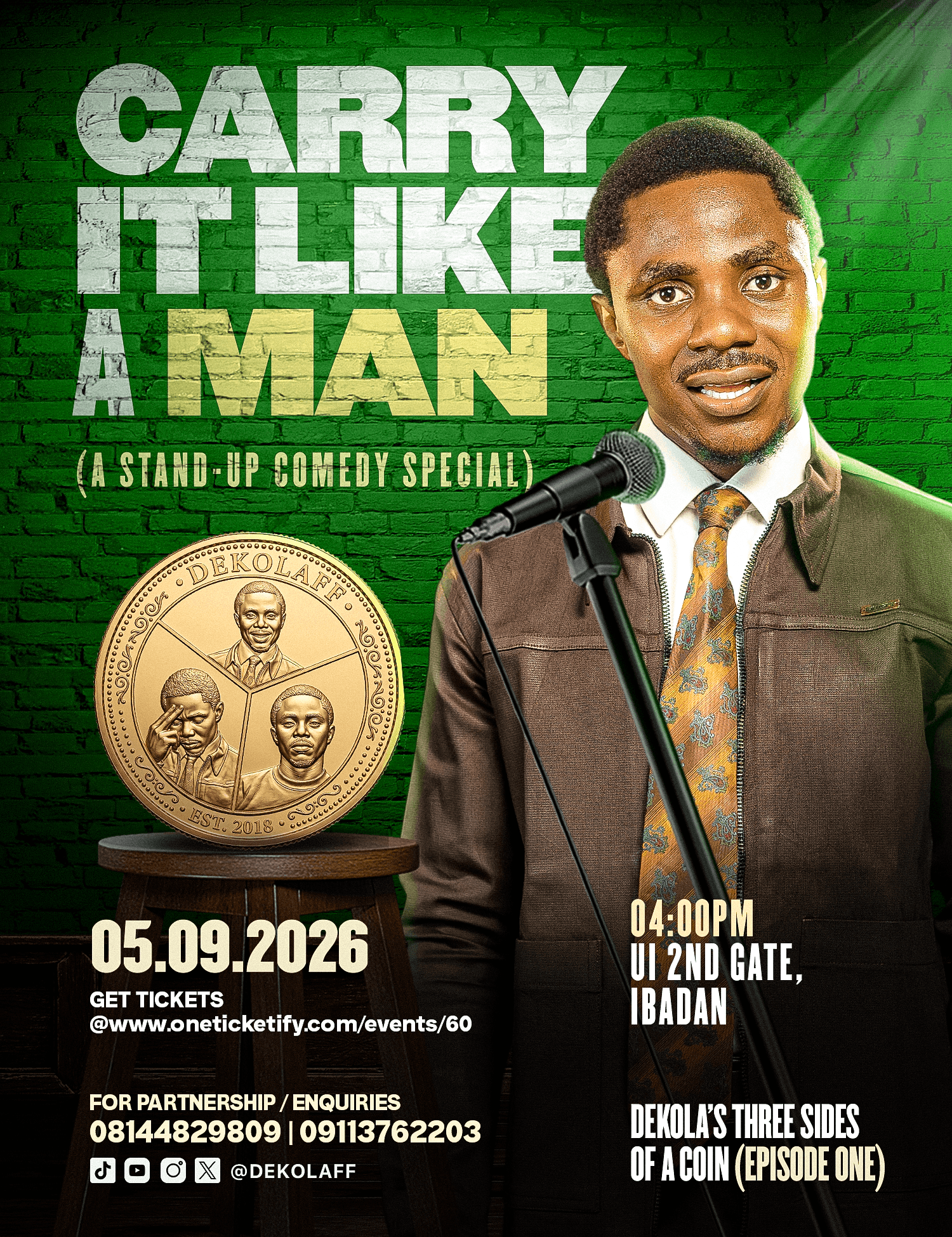 CARRY IT LIKE A MAN (A Comedy Special)